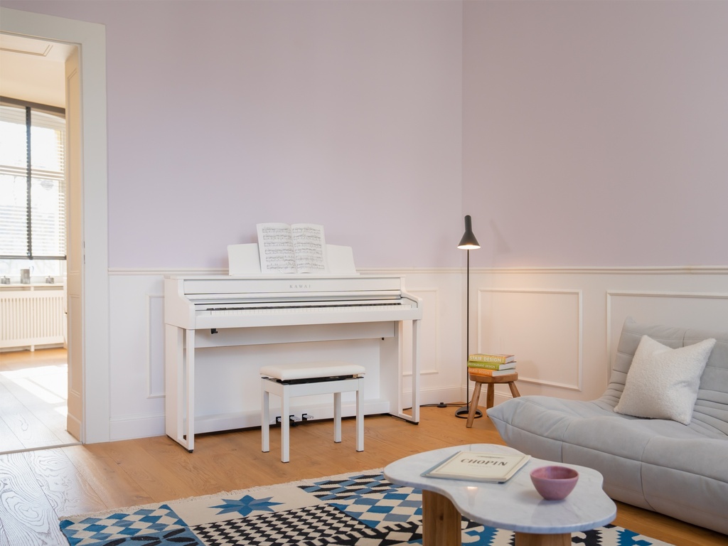 Kawai CA-501W Digitalpiano Set Ansicht im Wohnraum
