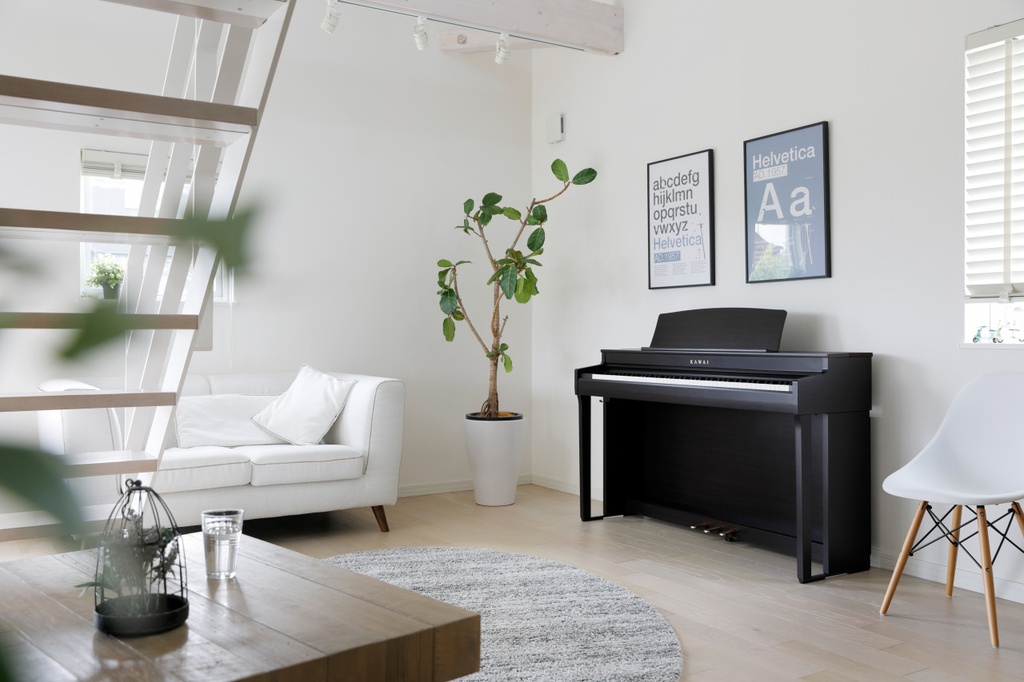 Kawai CN-301B Digitalpiano Set Ansicht im Wohnraum