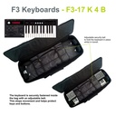 Fusion Keyboardtasche schwarz/grau, Innenmaße: 104,5 x 32 x 11 cm