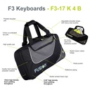 Fusion Keyboardtasche schwarz/grau, Innenmaße: 104,5 x 32 x 11 cm