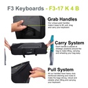 Fusion Keyboardtasche schwarz/grau, Innenmaße: 104,5 x 32 x 11 cm
