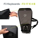Fusion Keyboardtasche schwarz/grau, Innenmaße: 104,5 x 32 x 11 cm