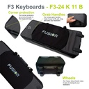 Fusion Keyboardtasche, schwarz/grau, Innenmaße: 1270 x 520 x 215 mm