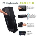 Fusion Keyboardtasche, schwarz/grau, Innenmaße: 1270 x 520 x 215 mm