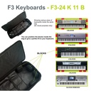 Fusion Keyboardtasche, schwarz/grau, Innenmaße: 1270 x 520 x 215 mm