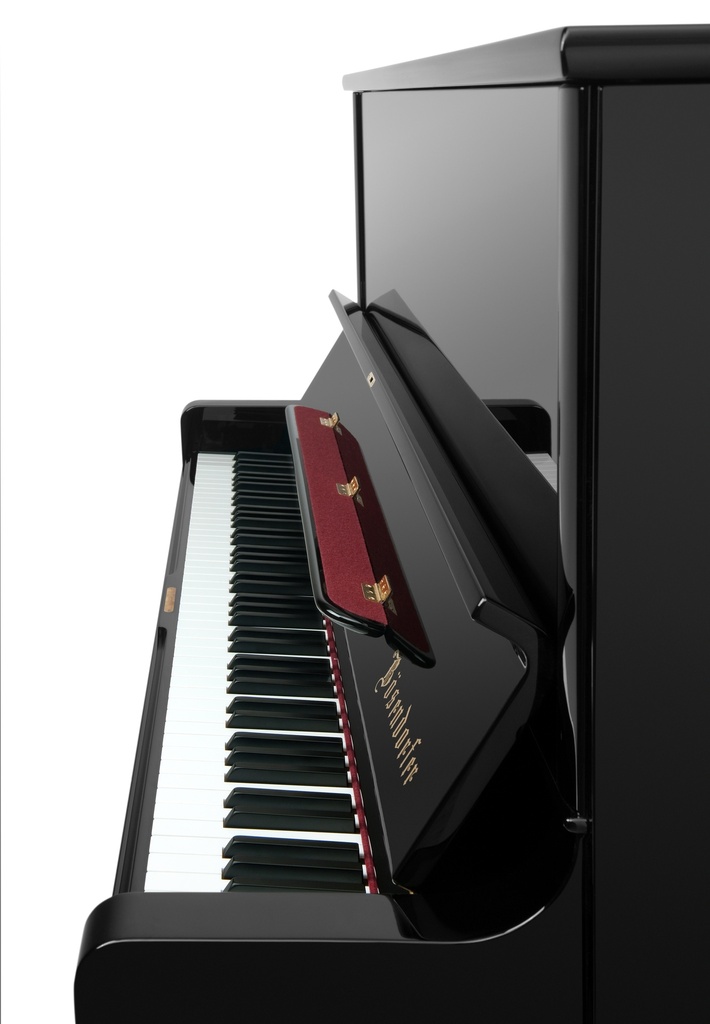 Bösendorfer Piano Grand Upright 130 Detailansicht Logo und Tastatur