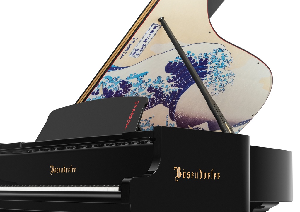 Bösendorfer Flügel 214VC Collector's Item "The Great Wave off Kanagawa"