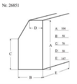 Pianoparts Klavierdecke 104 x 147 x 58cm