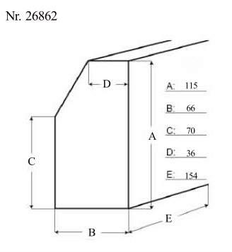 Pianoparts Klavierdecke 115 x 154 x 66cm
