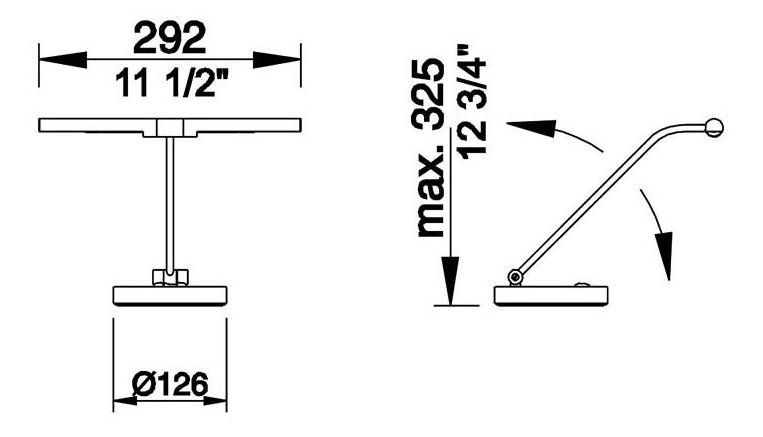 Pianoleuchte Messing poliert, LED, warmweiß