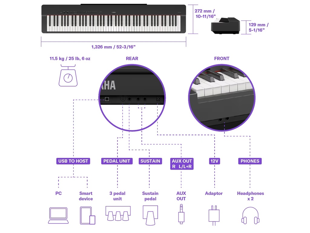 Yamaha Stagepiano P-225B B-Stock / neuwertig