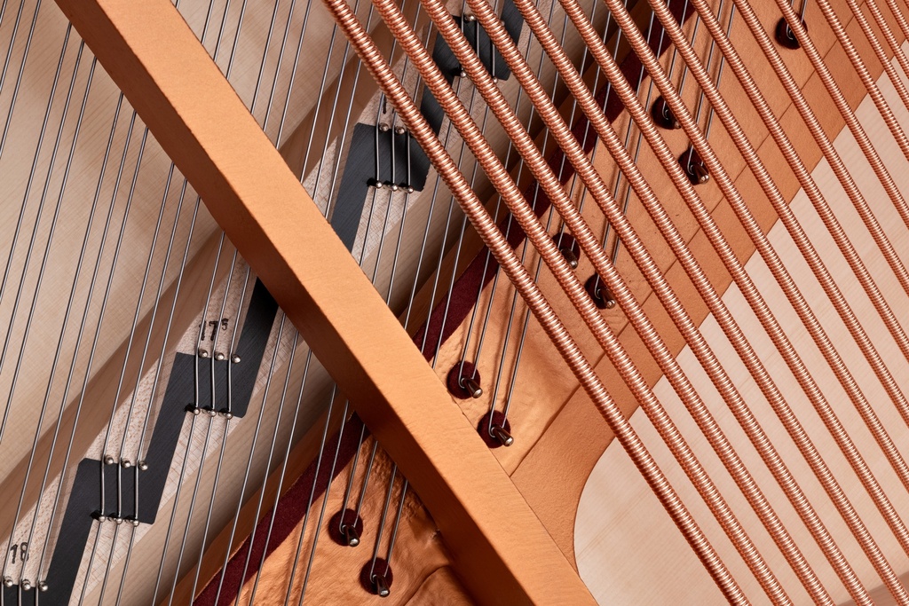 Bösendorfer Piano Grand Upright 130 Detailansicht Saiten