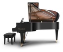 Bösendorfer Salonflügel Grand Piano 214VC mit optionaler Klavierbank Seitanansicht