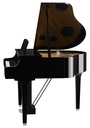 Yamaha Clavinova Digitalflügel, schwarz poliert,
