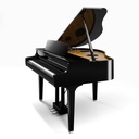Yamaha Clavinova Digitalflügel, schwarz poliert,