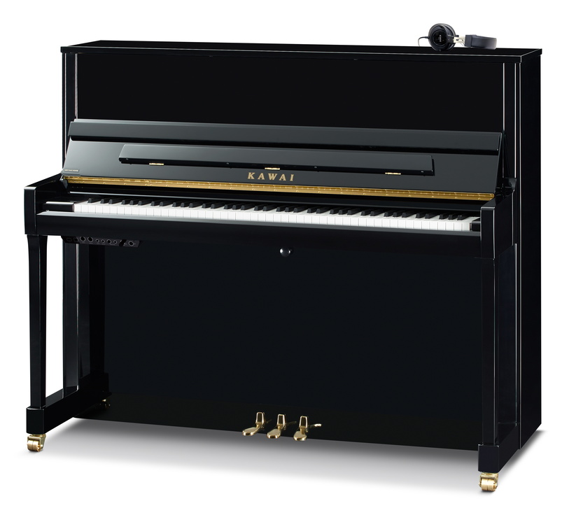 Kawai Piano K-300 mit Stummschaltung ATX-4, schwarz poliert