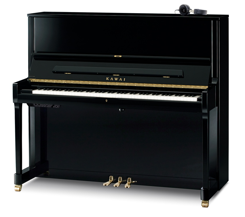 Kawai Piano K-500 mit Stummschaltung ATX-4, schwarz poliert