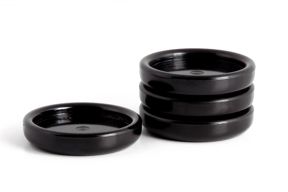 Kunststoffuntersetzer, schwarz, 70mm, für Piano