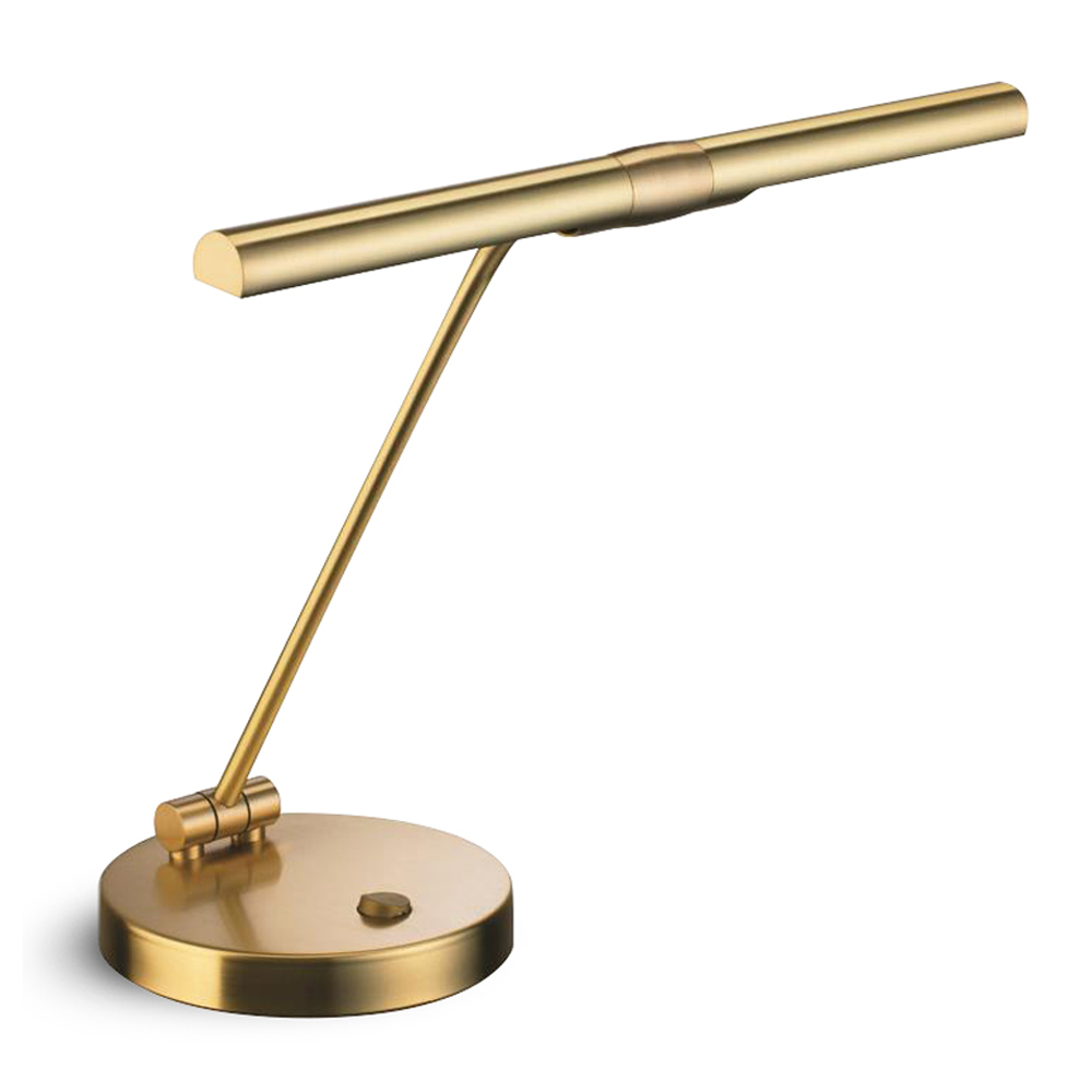 Pianoleuchte Messing matt, LED, warmweiß