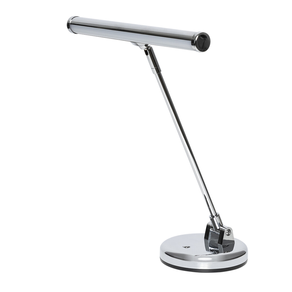LED Klavierlampe chromfarben, Batterie- oder Netzbetrieb
