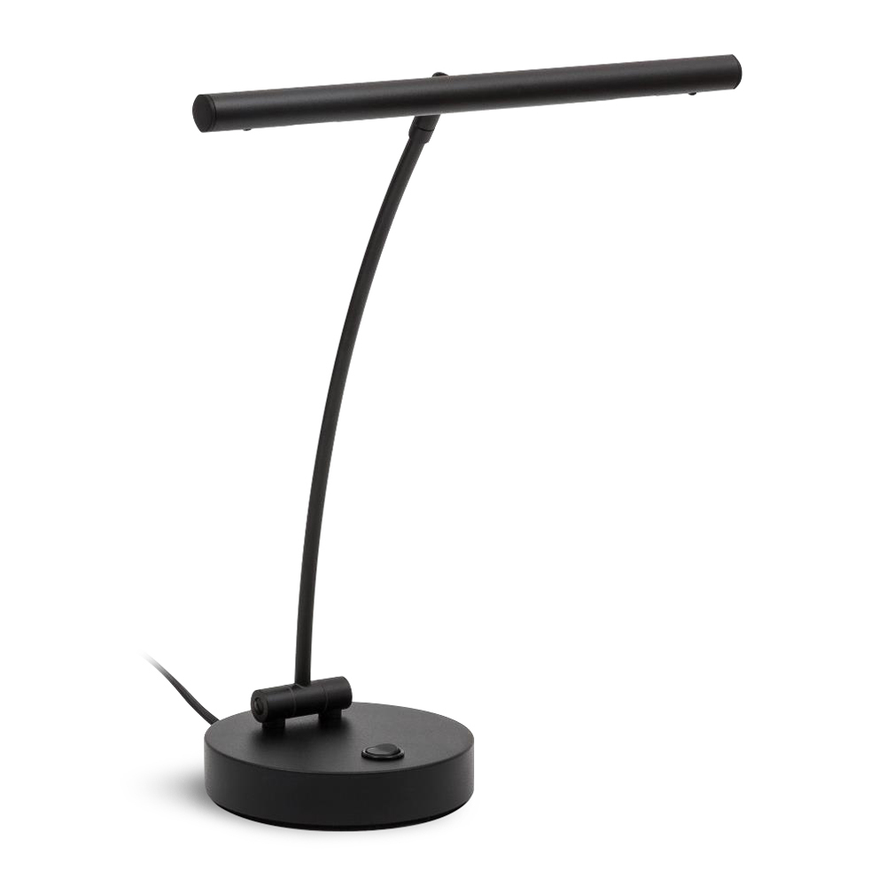 Pianoleuchte "Rondo", schwarzer Strukturlack, LED