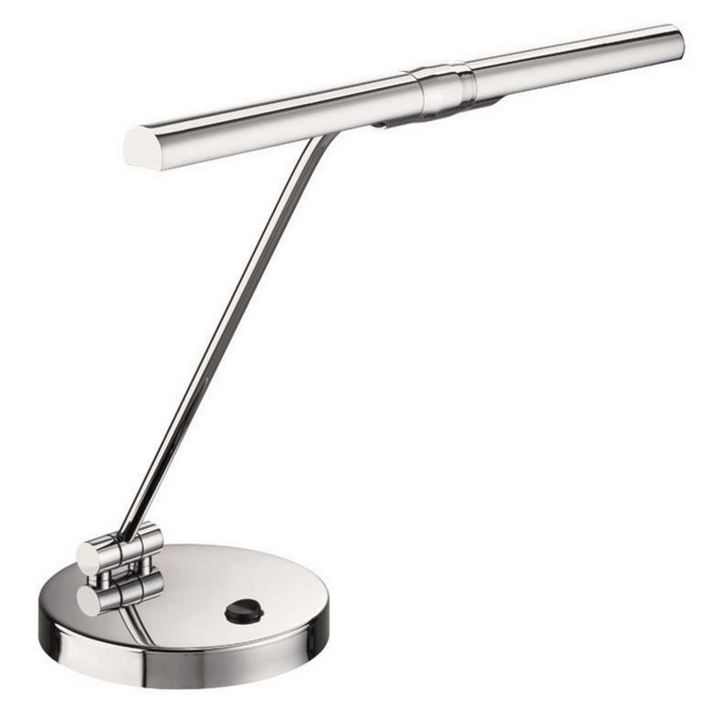 Pianoleuchte Chrom poliert, LED, warmweiß