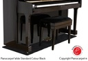 Schutzteppich bei Fußbodenheizung für Pianos, breit, schwarz