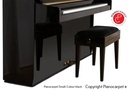 Schutzteppich bei Fußbodenheizung für Pianos, schmal, schwarz