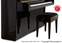 Schutzteppich bei Fußbodenheizung für Pianos, schmal, weiß