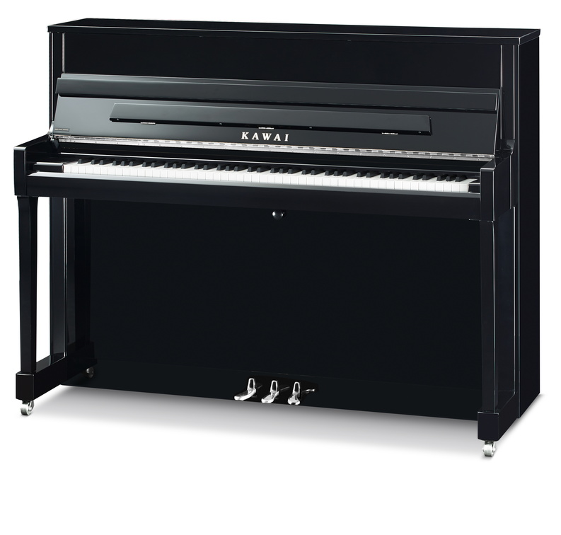 Kawai Piano K-200, schwarz poliert Chrom