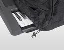 Keyboardabdeckhaube schwarz, 125cm - 150cm, mit Band