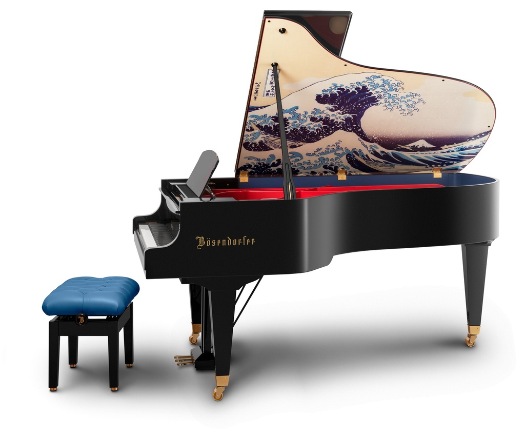 Bösendorfer Flügel 214VC Collector's Item "The Great Wave off Kanagawa"
