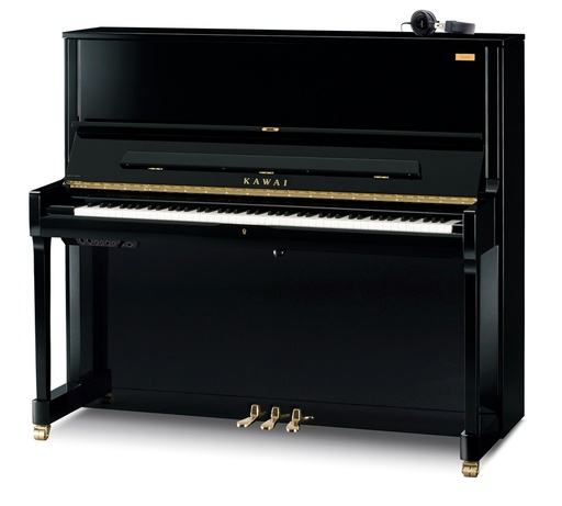 [K300AURES2EP] Kawai Piano K-300 mit Resonanzbodenlautsprecher, schwarz poliert