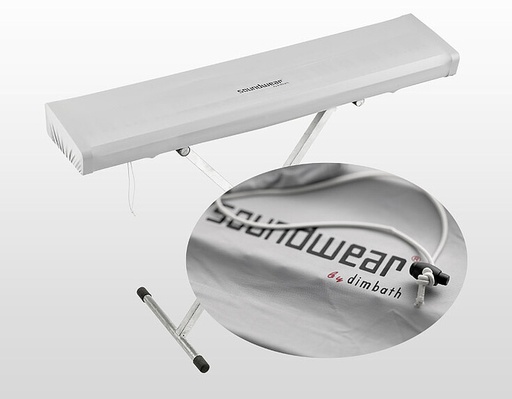 [OK236S] Keyboardabdeckhaube silber, 125cm - 150cm, mit Band