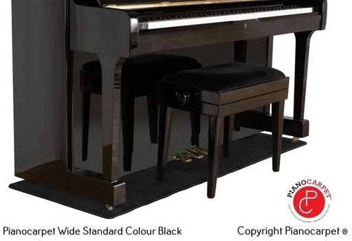 [PCB] Schutzteppich bei Fußbodenheizung für Pianos, breit, schwarz