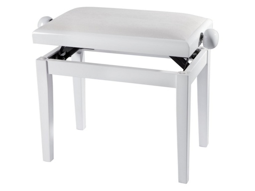 [KB23WHPVBK] Klavierbank weiß poliert, höhenverstellbar